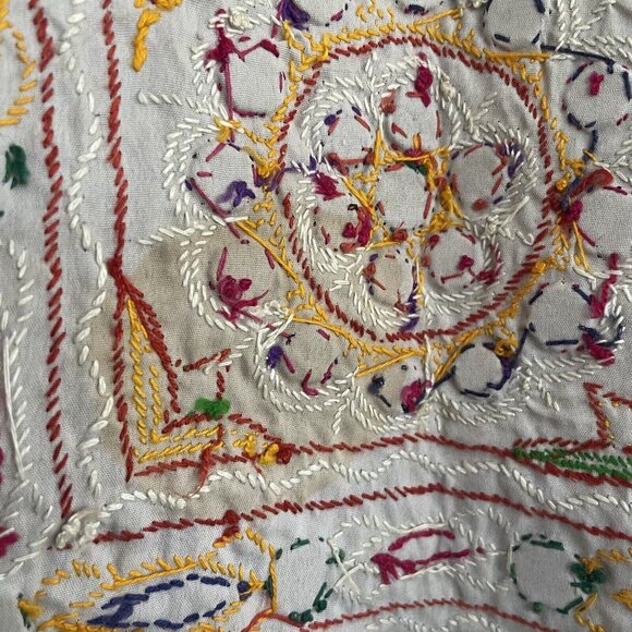 Chan Luu Womens Medium Embroidered Blouse Mirrored Beaded Multi-Color Bohemian - Picture 14 of 14